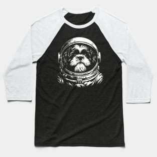 Fluff and Fancy Shih Tzu Space Dog, Stylish Tee Extravaganza Baseball T-Shirt